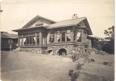建造時の起雲閣と庭  ©清水建設株式会社所蔵